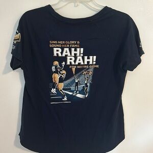 Notre Dame Fighting Irish Cheerleading shirt Size M Navy Blue